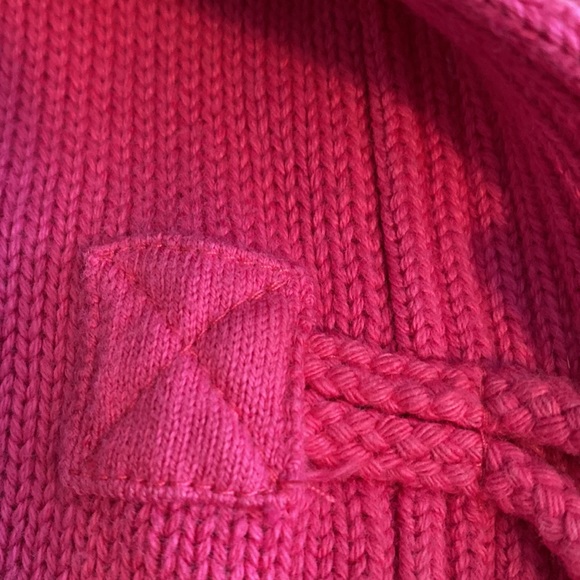 L. L. Bean 100% cotton Shawl Collar horn toggles and loop Candy pink Barbie XS - Picture 7 of 15